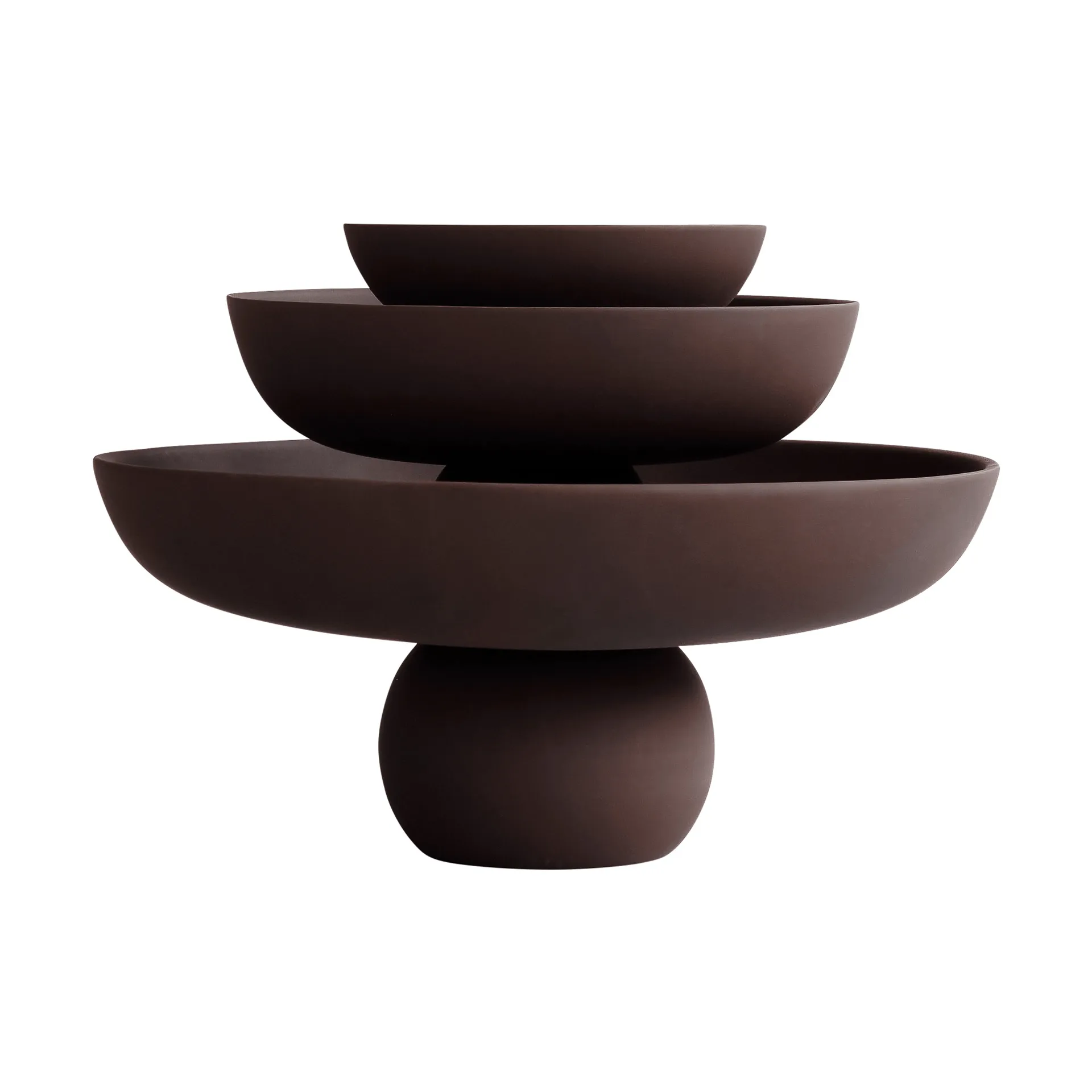 Baburu big bowl Ø43 cm, Chocolate brown 101 Copenhagen