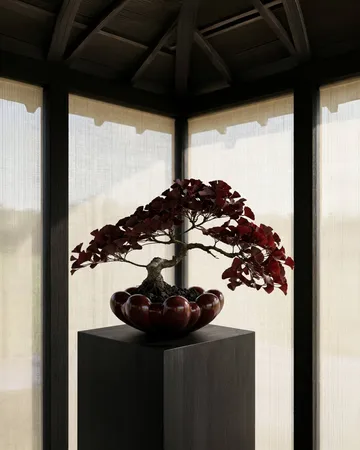 Bloom tray bowl large - Maroon - 101 Copenhagen