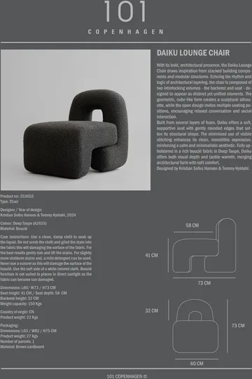 Daiku lounge chair - Deep taupe - 101 Copenhagen