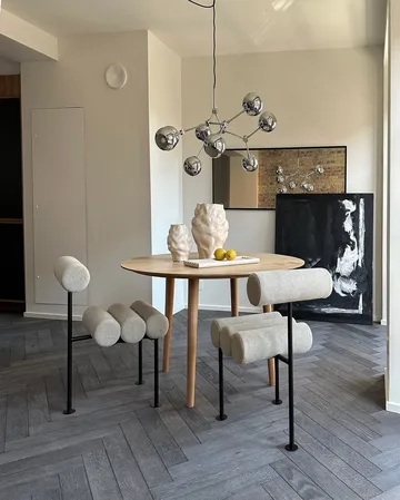Hiro dining chair - Black frame-Sand - 101 Copenhagen
