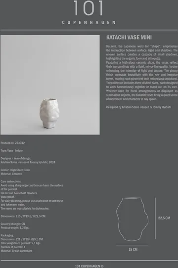 Katachi vase mini - High glaze birch - 101 Copenhagen