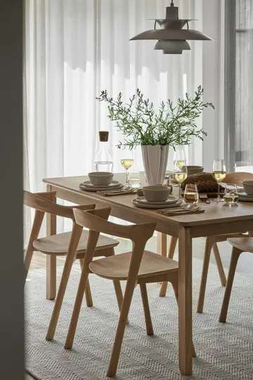 Alfred dining table - White pigmented oak, 90x220 cm - 1898