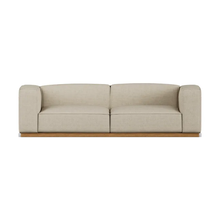 Bergsdal sofa - Bern beige 0341-Oak-stained ash, 3-seater - 1898
