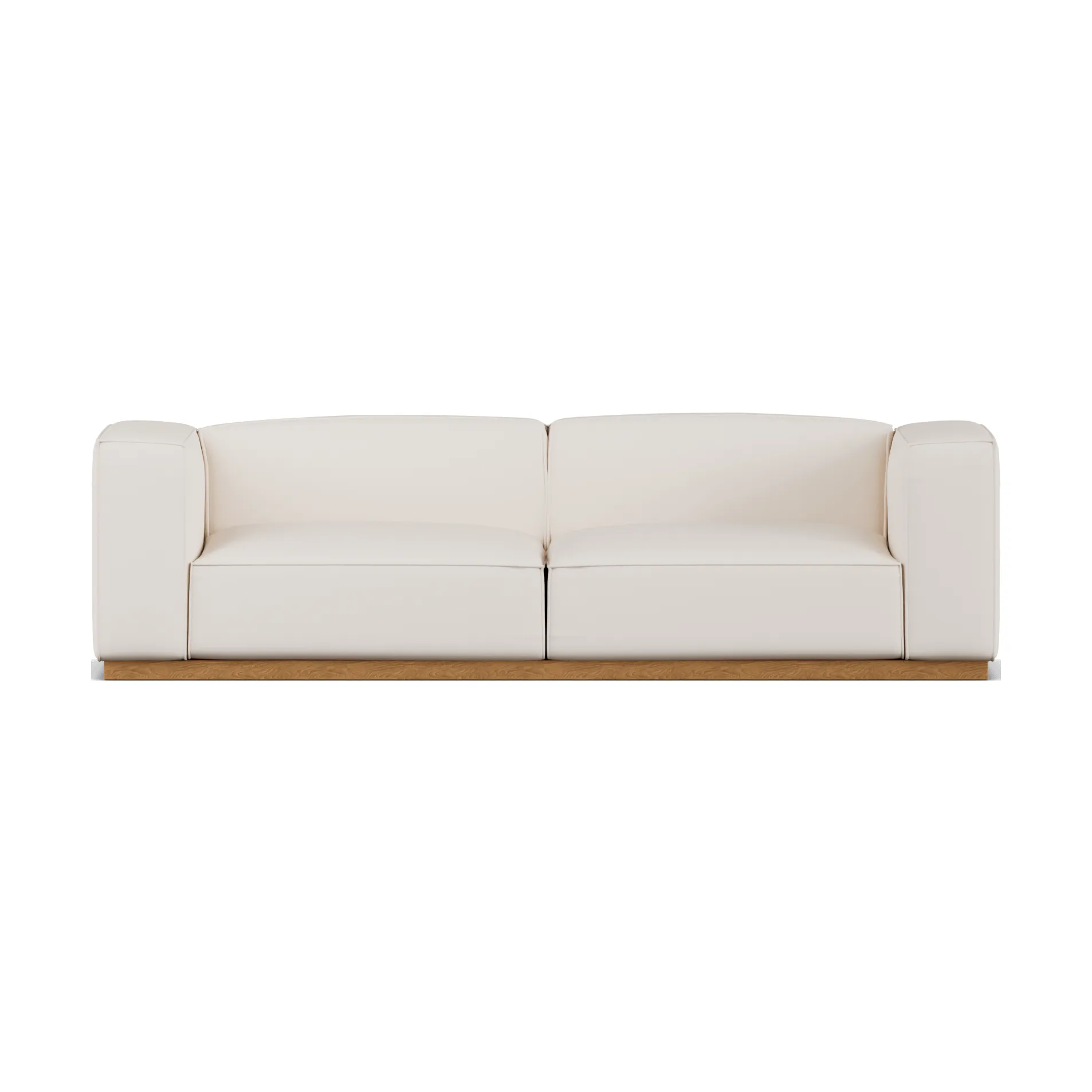 Bergsdal sofa, Caleido beige 9600-Oak-stained ash, 3-seater 1898