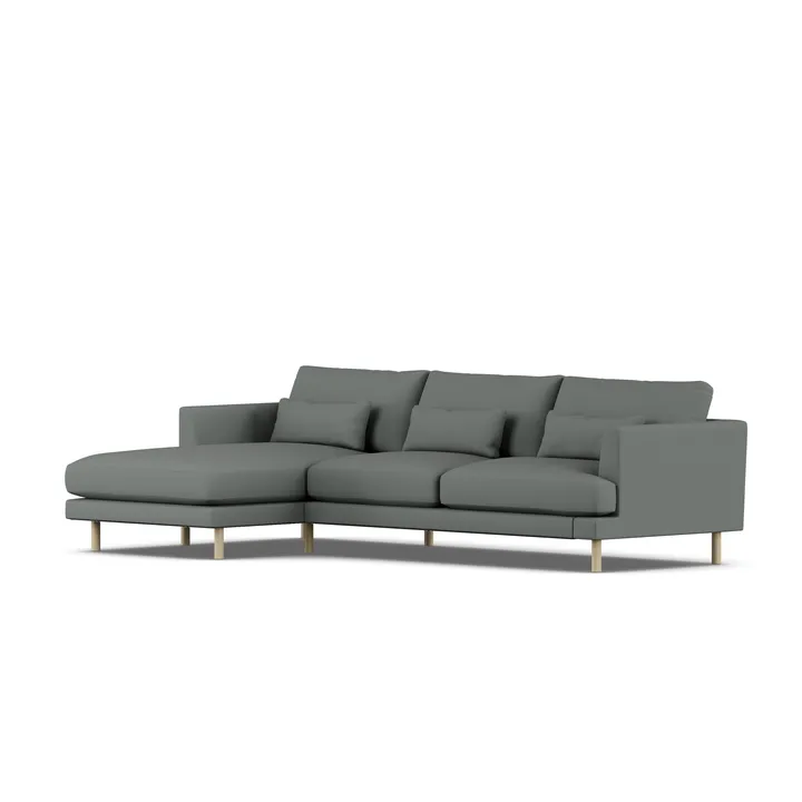 Bredhult sofa - Caleido Grey 1240-white-oiled oak, 2,5-seater C2 - 1898