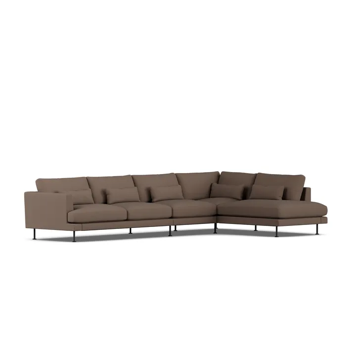 Bredhult sofa - Jump Brown 1955-black steel, 4-seater B1 - 1898