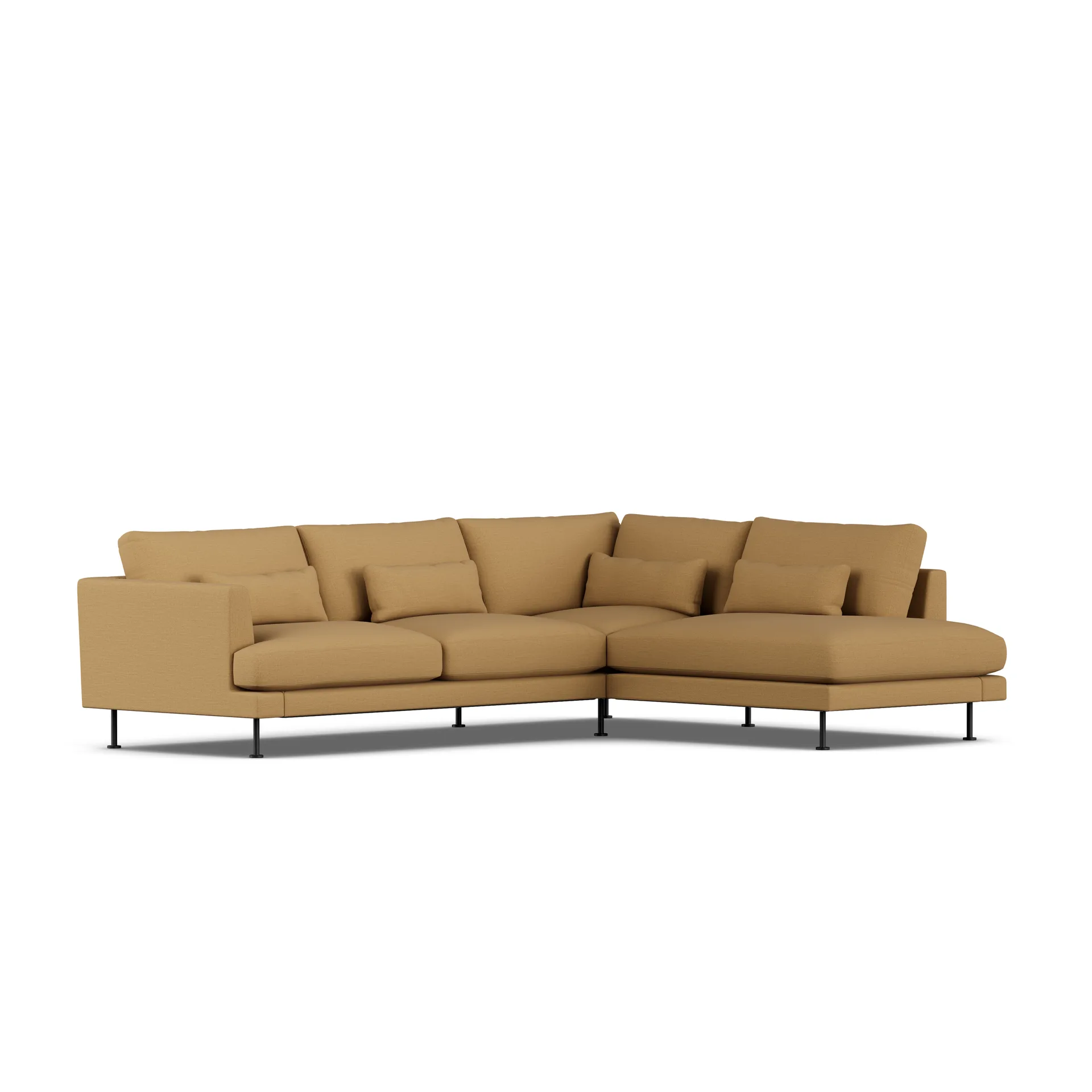 Bredhult sofa, Same Ochre 6676-black steel, 3-seater A1 1898
