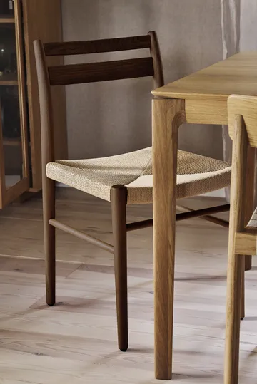 Fridhem dining chair - Smoked lacquered oak-natural woven - 1898
