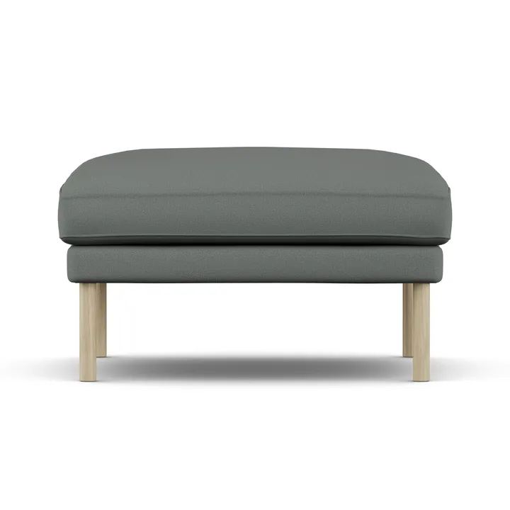 Linnevik footstool - Caleido Grey 1240-white-oiled oak, without skirt - 1898