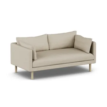 Linnevik sofa - Bern Beige 0341-white-oiled oak, 2-seater, without skirt - 1898