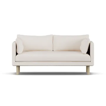 Linnevik sofa - Caleido Beige 9600-white-oiled oak, 2-seater, without skirt - 1898
