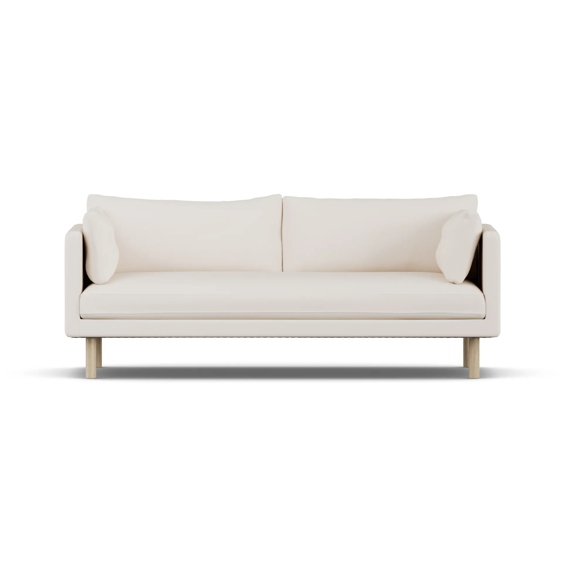 Linnevik sofa, Caleido Beige 9600-white-oiled oak, 3-seater, without skirt 1898