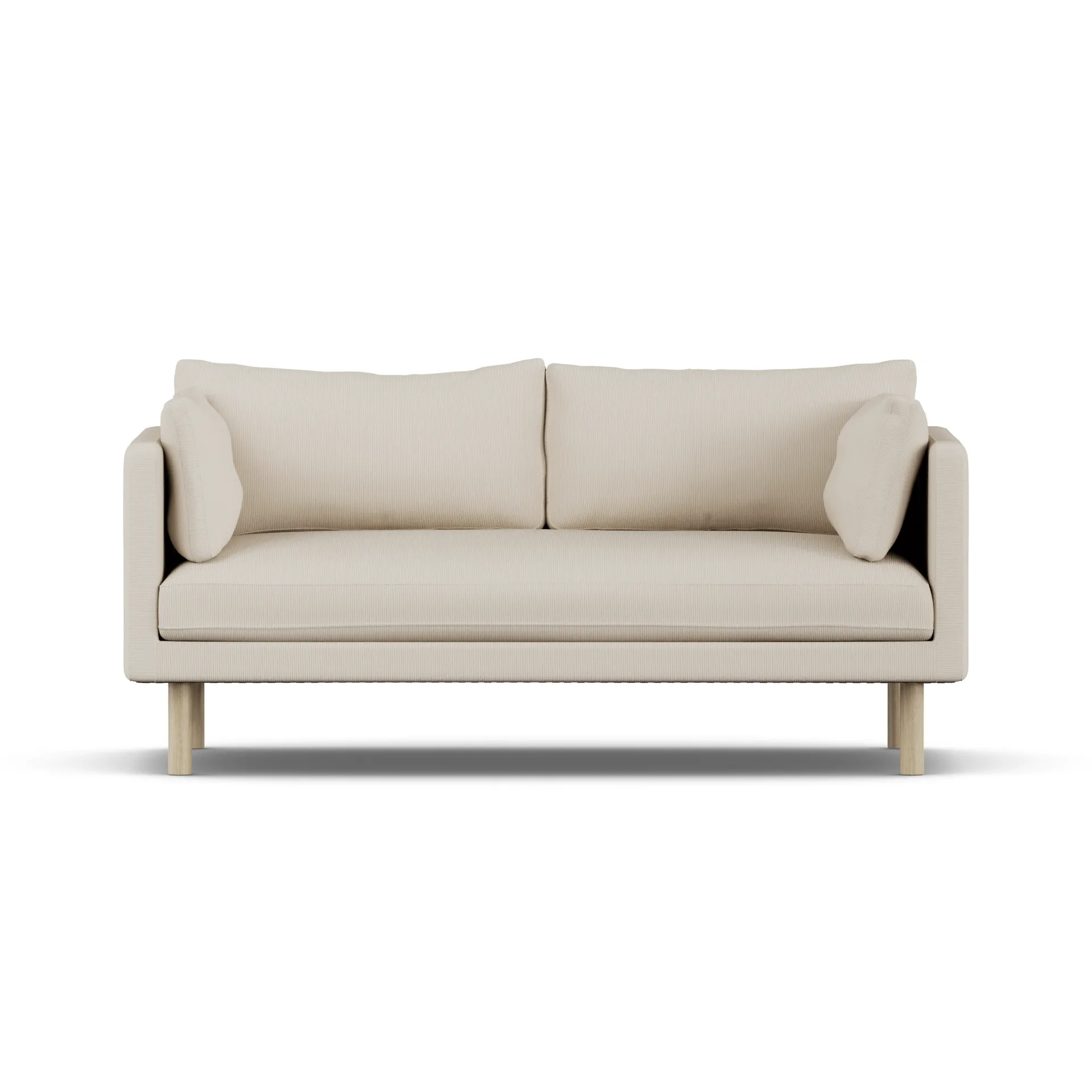 Linnevik sofa, Jump Beige 1956-white-oiled oak, 2-seater, without skirt 1898