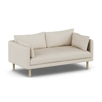 Linnevik sofa - Jump Beige 1956-white-oiled oak, 2-seater, without skirt - 1898