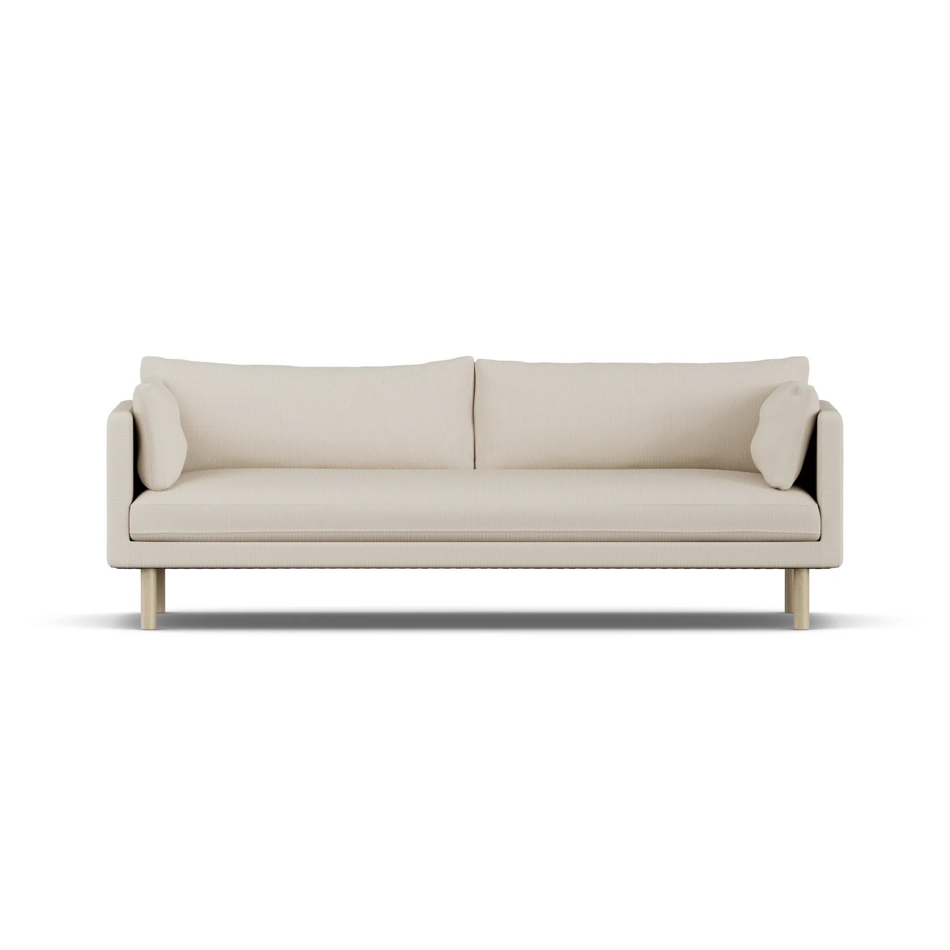 Linnevik sofa, Jump Beige 1956-white-oiled oak, 4-seater, without skirt 1898