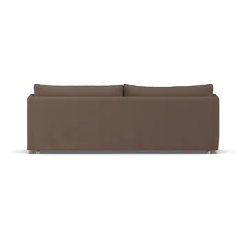 Linnevik sofa - Jump brown 1955-white-oiled oak, 4-seater, with skirt - 1898