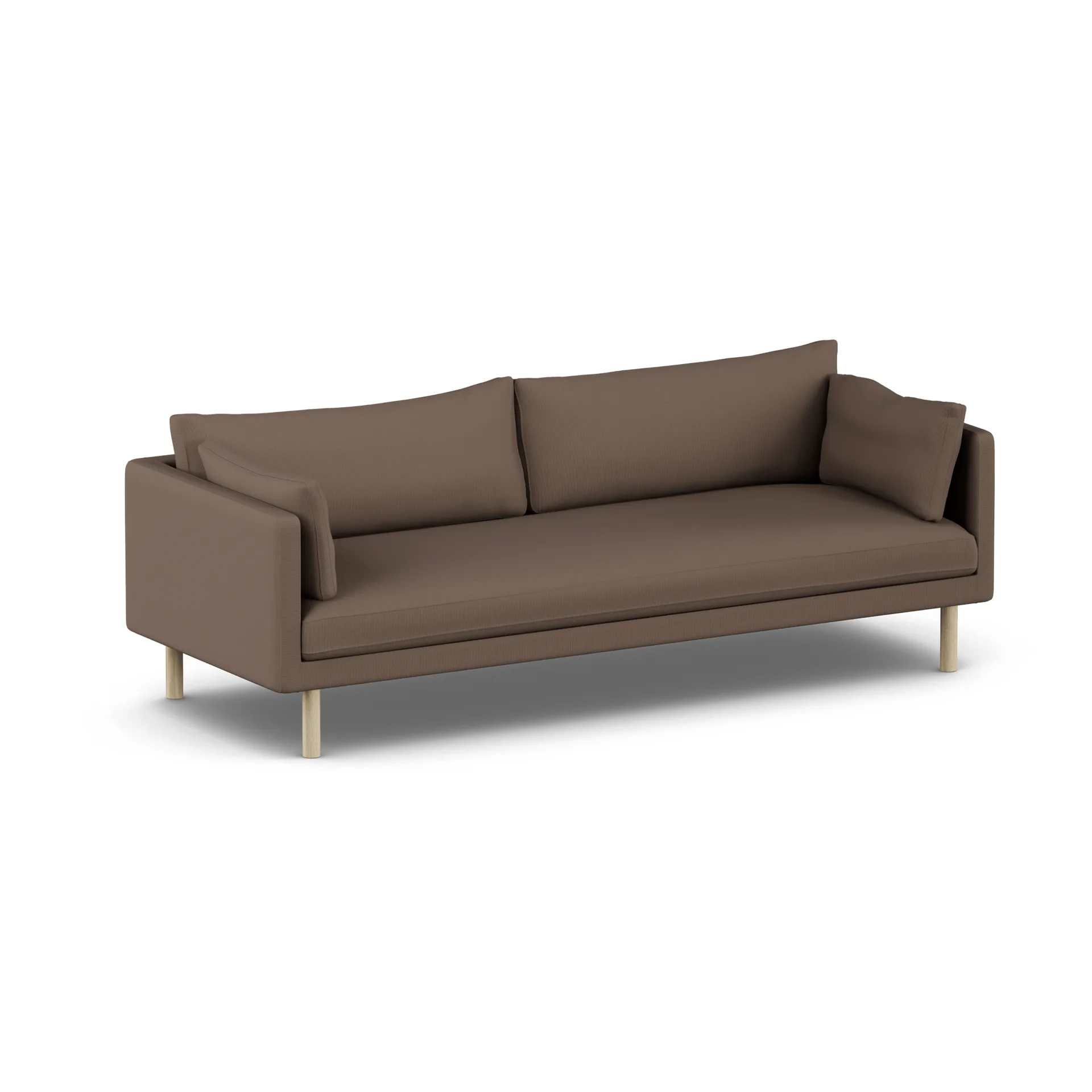 Linnevik sofa, Jump Brown 1955-white-oiled oak, 4-seater, without skirt 1898