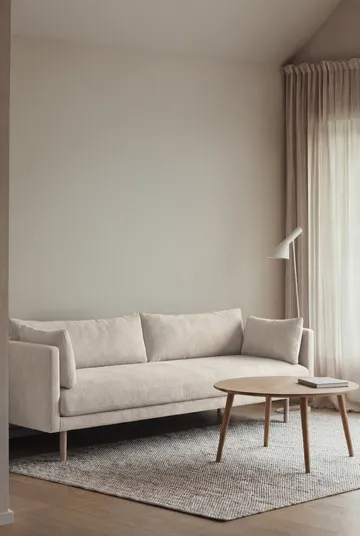 Linnevik sofa - Jump Off White 1954-white-oiled oak, 4-seater, without skirt - 1898