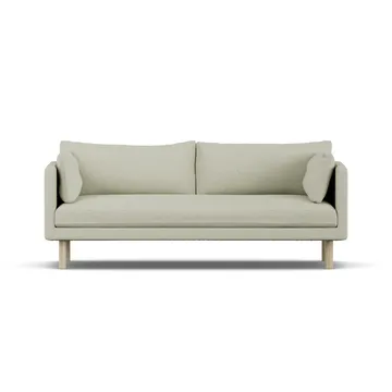 Linnevik sofa - Luiza Beige 3981-white-oiled oak, 3-seater, without skirt - 1898