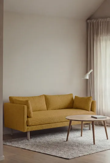 Linnevik sofa - Luiza Mustard 3972-white-oiled oak, 2-seater, without skirt - 1898