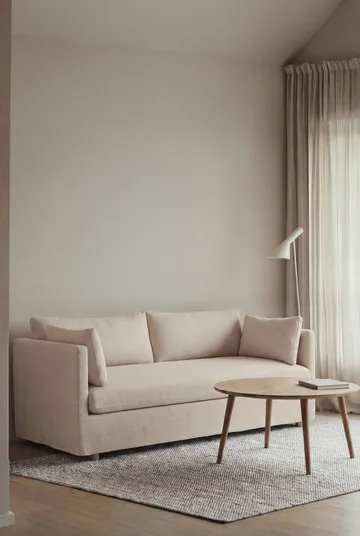 Linnevik sofa - Oslo Nature 1540-white-oiled oak, 2-seater, with skirt - 1898