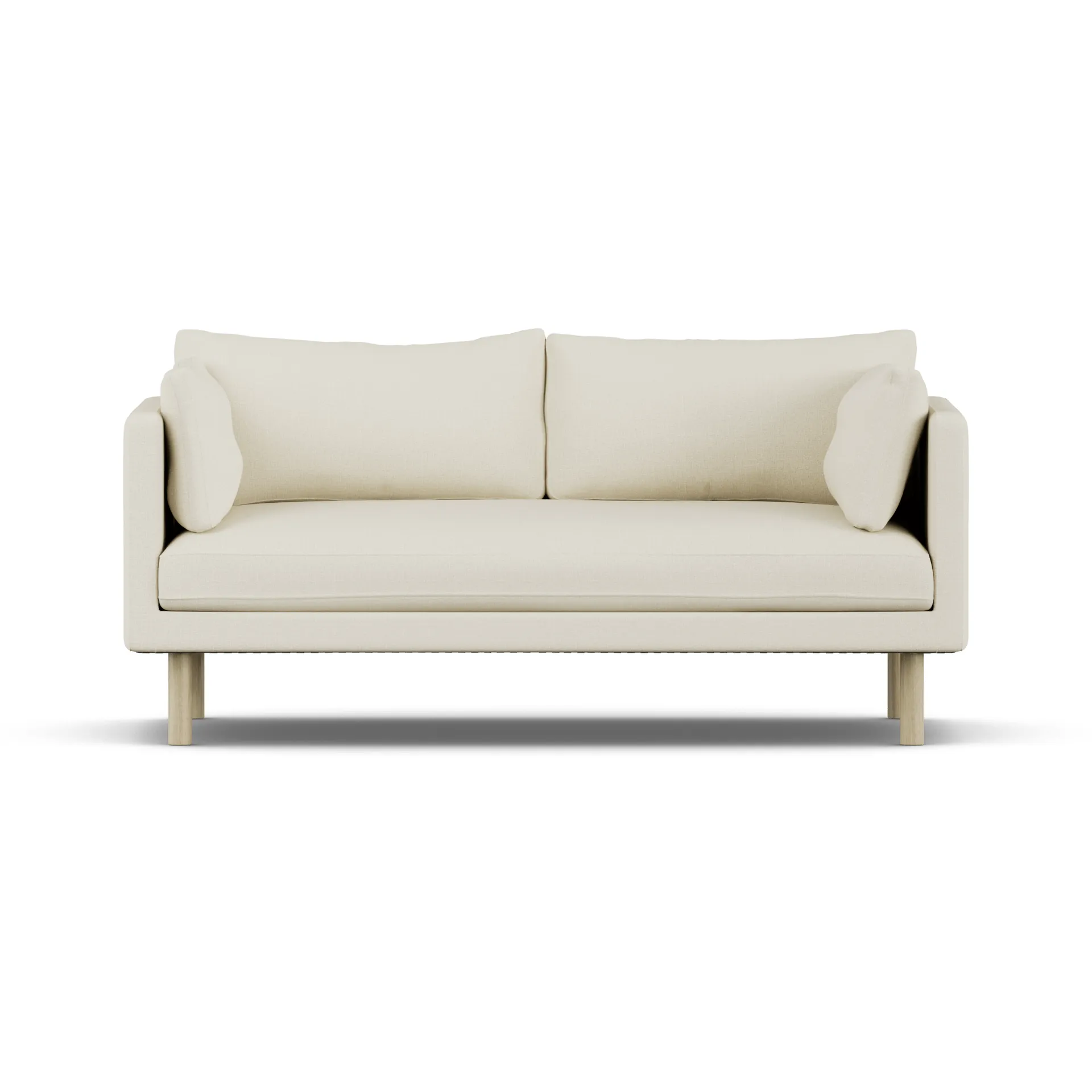 Linnevik sofa, Oslo Nature 1540-white-oiled oak, 2-seater, without skirt 1898