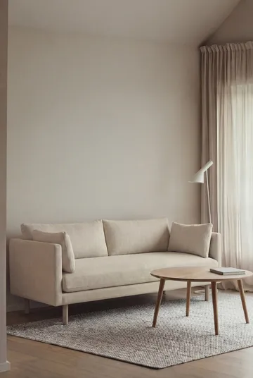 Linnevik sofa - Oslo Nature 1540-white-oiled oak, 2-seater, without skirt - 1898