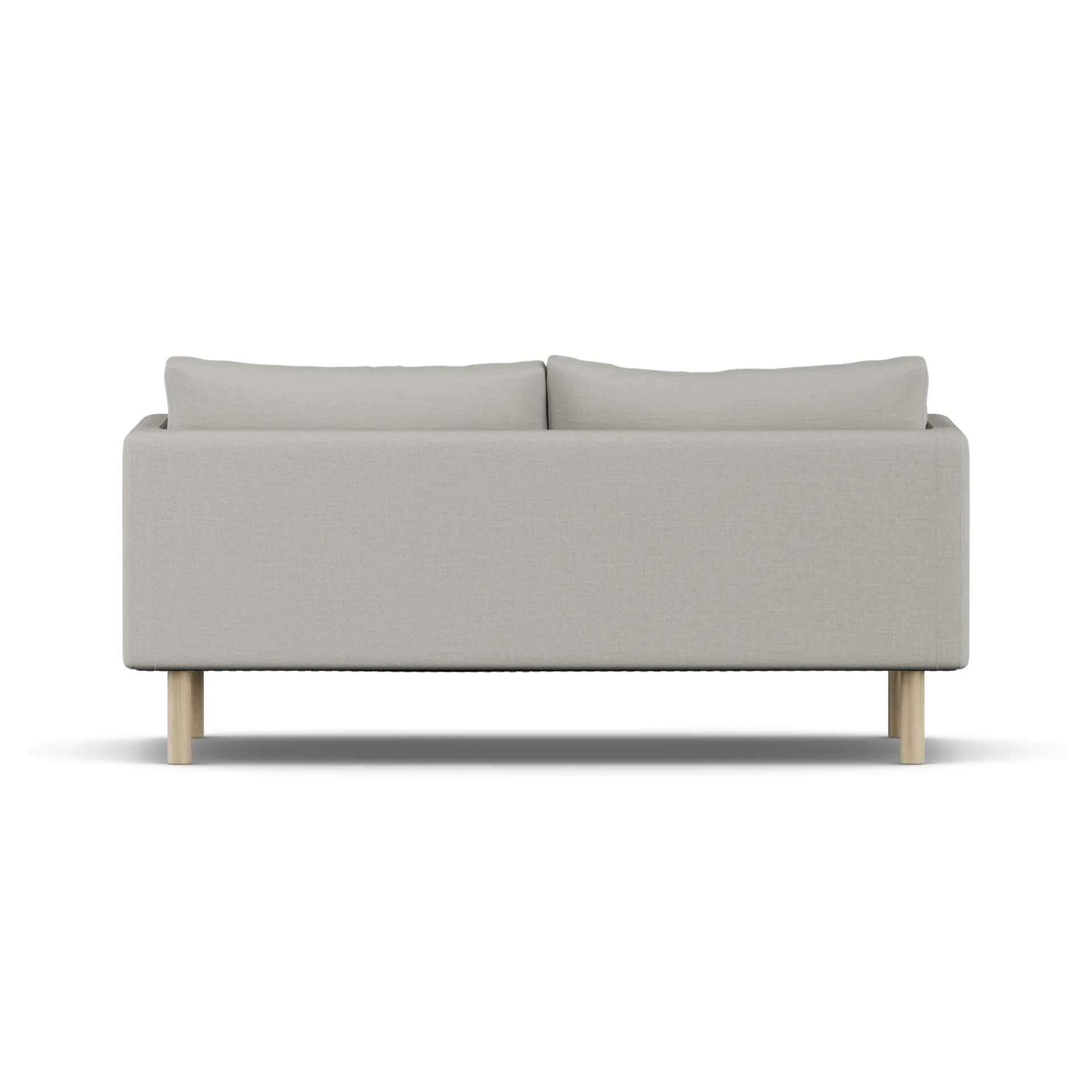 Linnevik sofa, Same Grey 6673-white-oiled oak, 2-seater, without skirt 1898