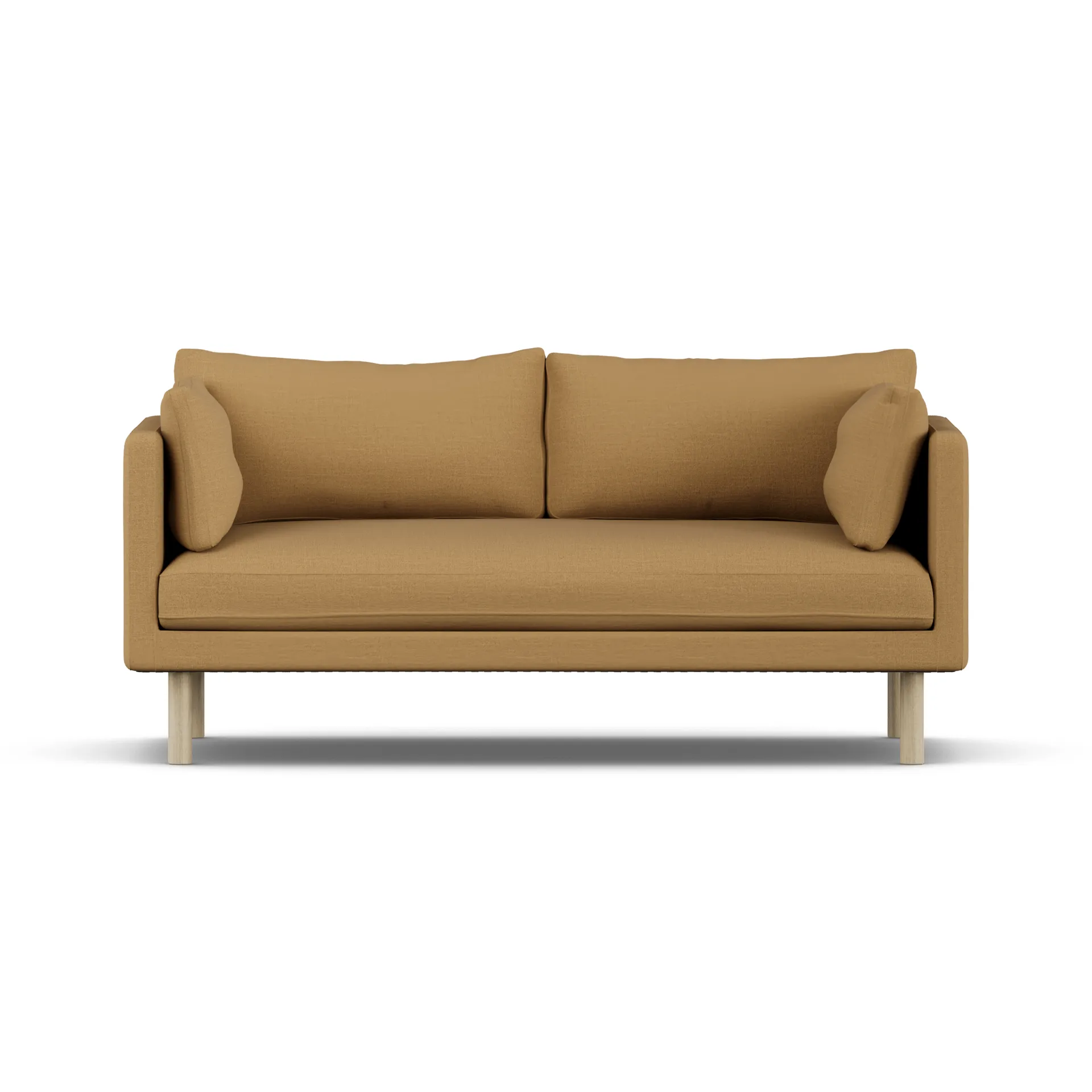 Linnevik sofa, Same Ochre 6676-white-oiled oak, 2-seater, without skirt 1898