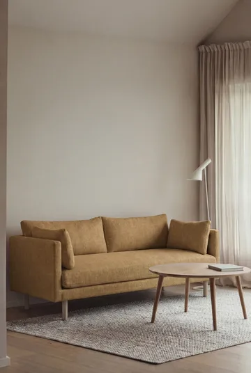 Linnevik sofa - Same Ochre 6676-white-oiled oak, 2-seater, without skirt - 1898