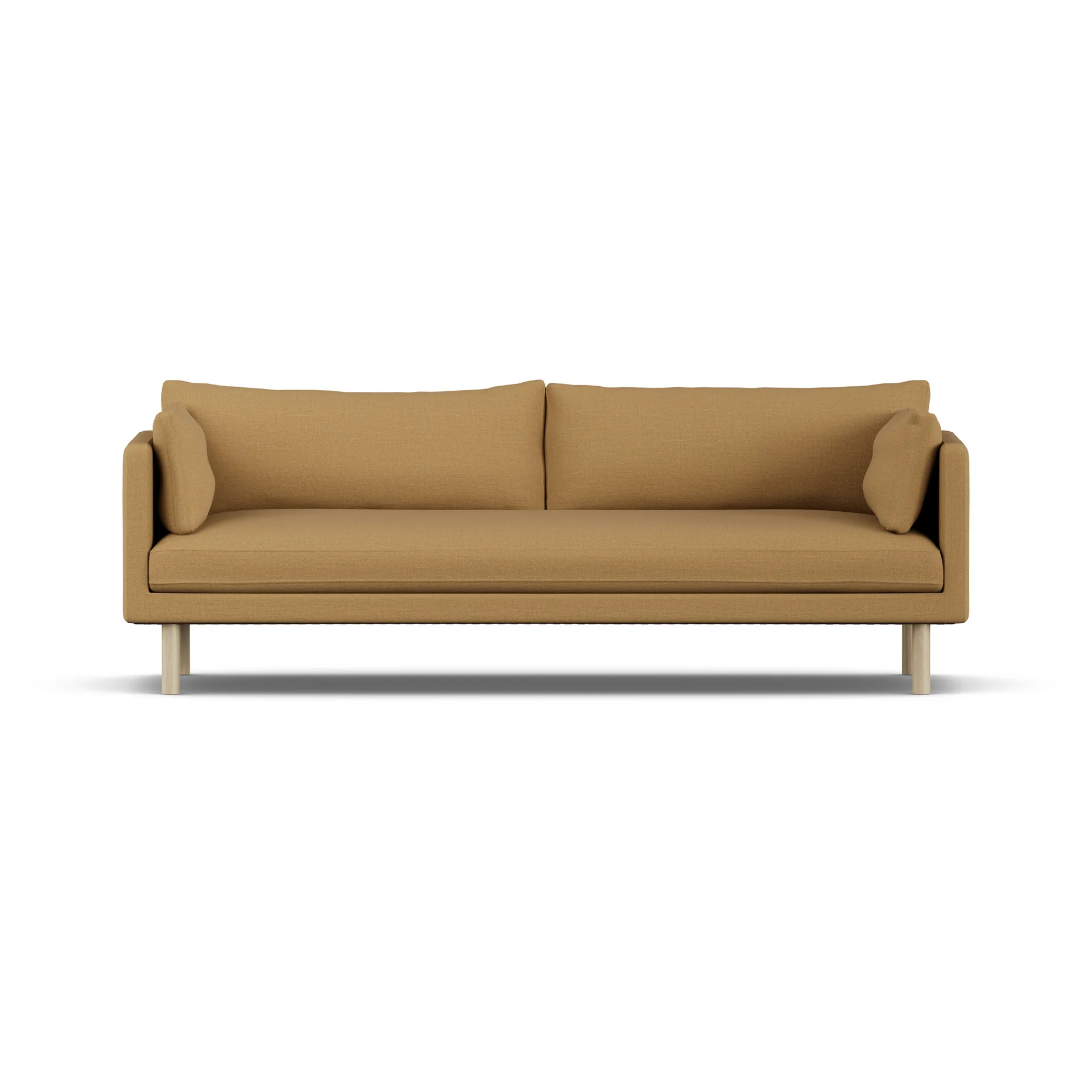 Linnevik sofa, Same Ochre 6676-white-oiled oak, 4-seater, without skirt 1898
