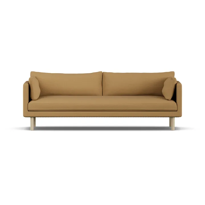 Linnevik sofa - Same Ochre 6676-white-oiled oak, 4-seater, without skirt - 1898