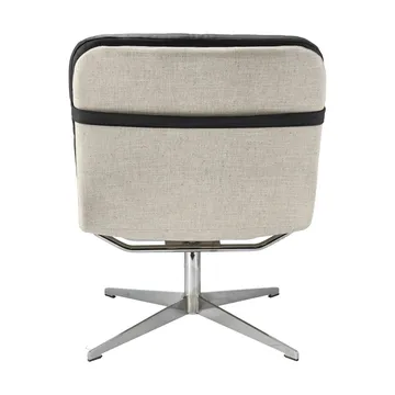Loholm armchair with swivel function - Black leather-Bern Beige 0341 - 1898