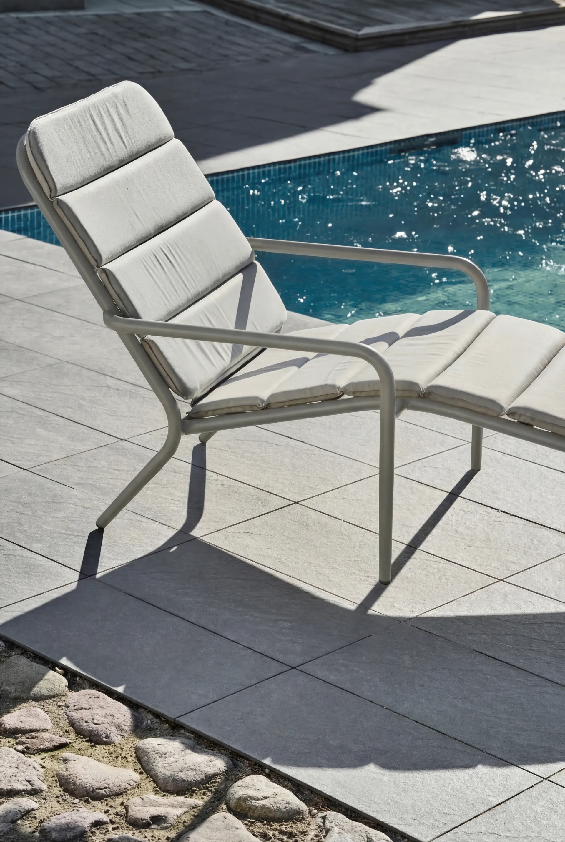 Messina sun lounger cushion, Cream 1898