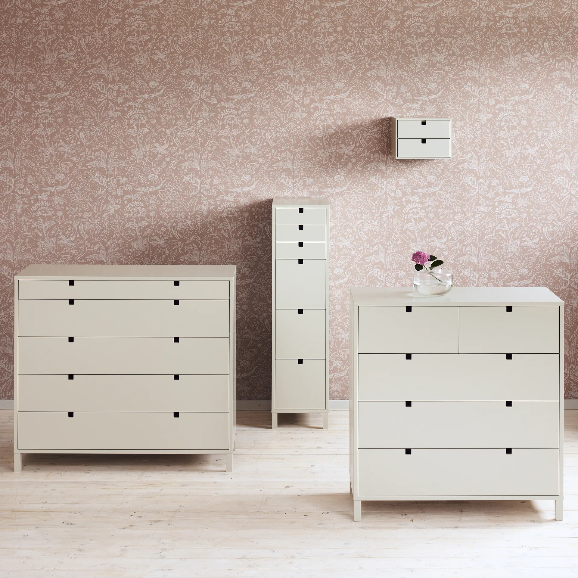 Square dresser narrow 6 drawers, Sand 1898
