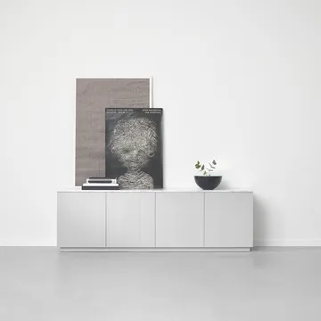 Beam side table - Light grey, stand in oiled oak - A2