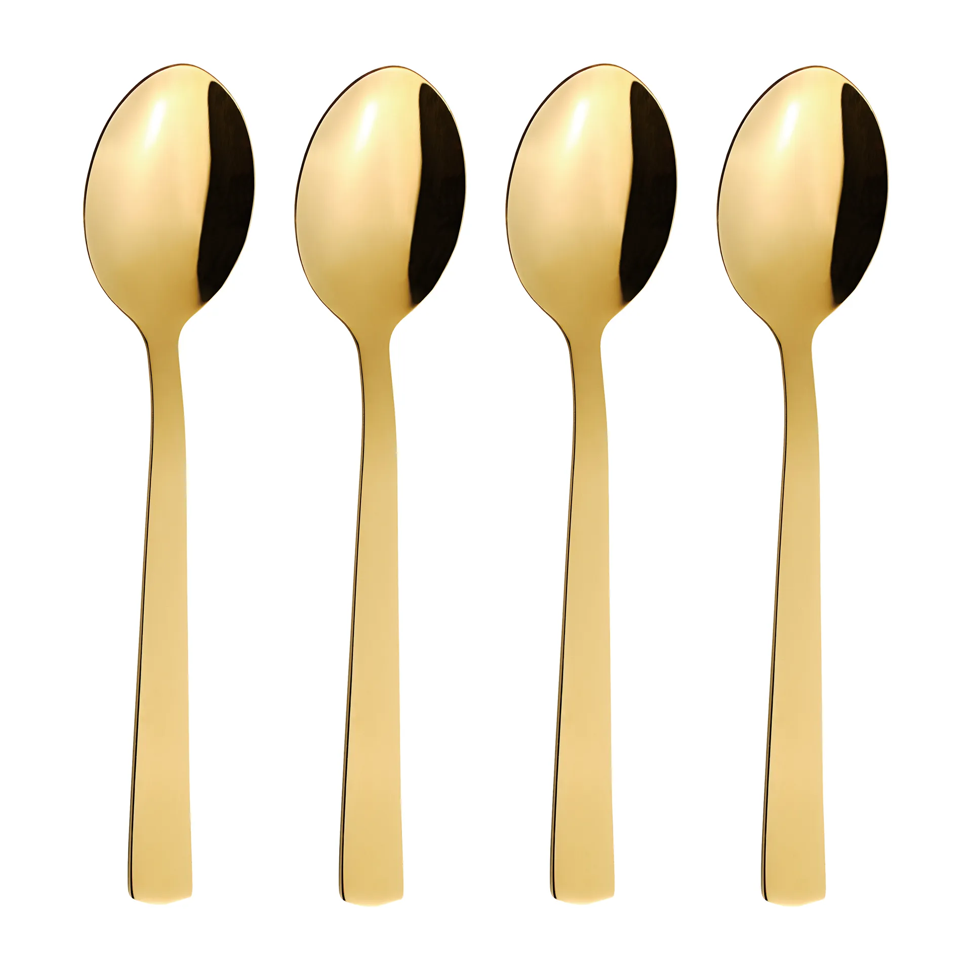 Raw dessert spoon 4-pack, Gold Aida