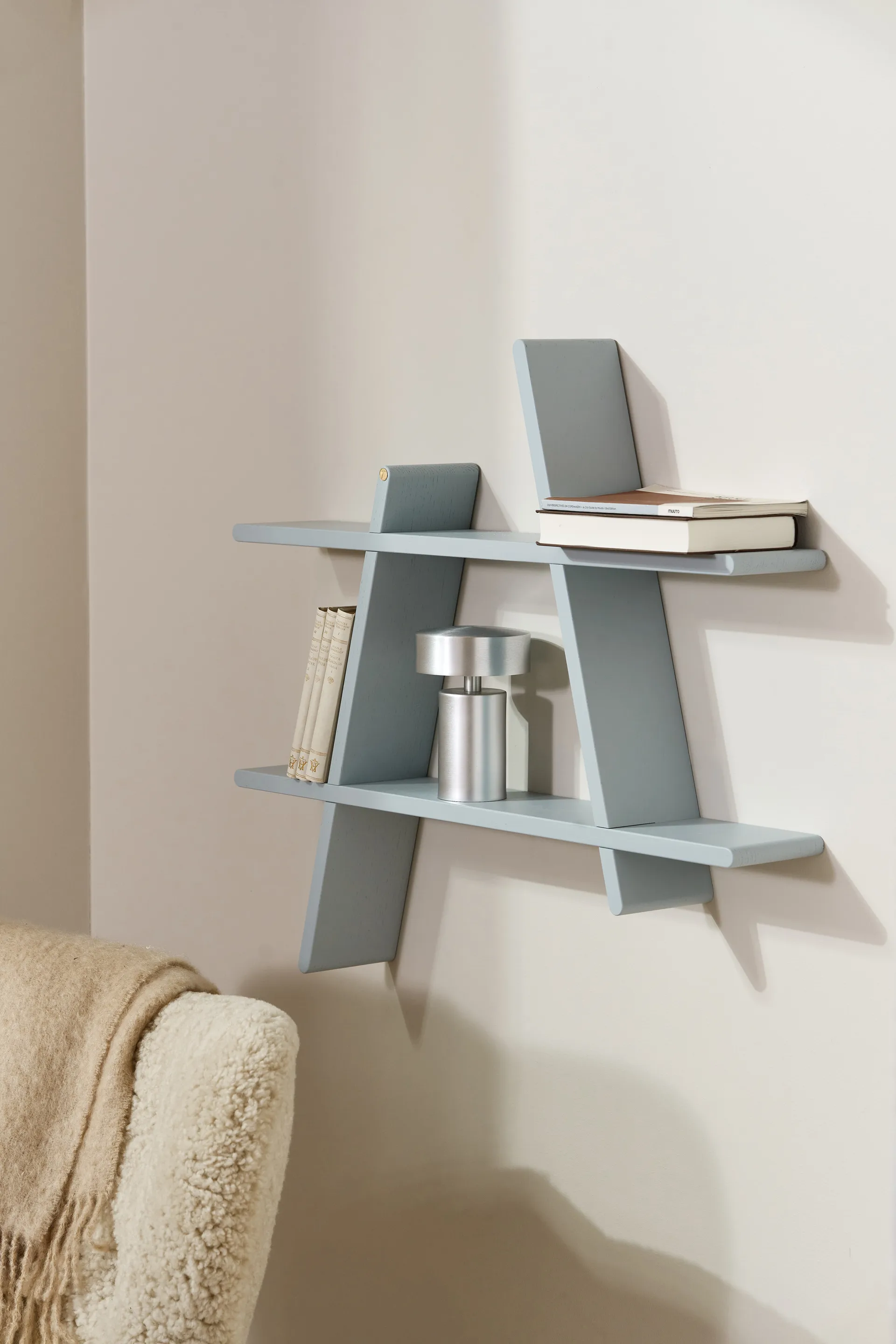 A-Shelf wall shelf Special Edition, Grey blue L 78x12x67 cm Andersen Furniture