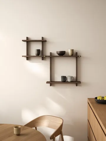 Treat double wall shelf - Smoked Oiled Oak, 50x12x50 cm - Andersen Furniture