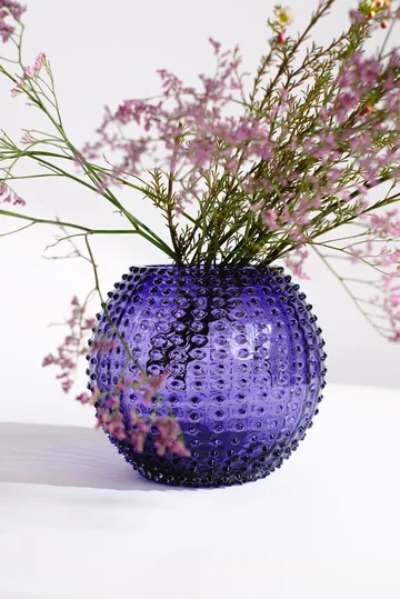 Hobnail Globe vase 24 cm - Indigo - Anna Von Lipa