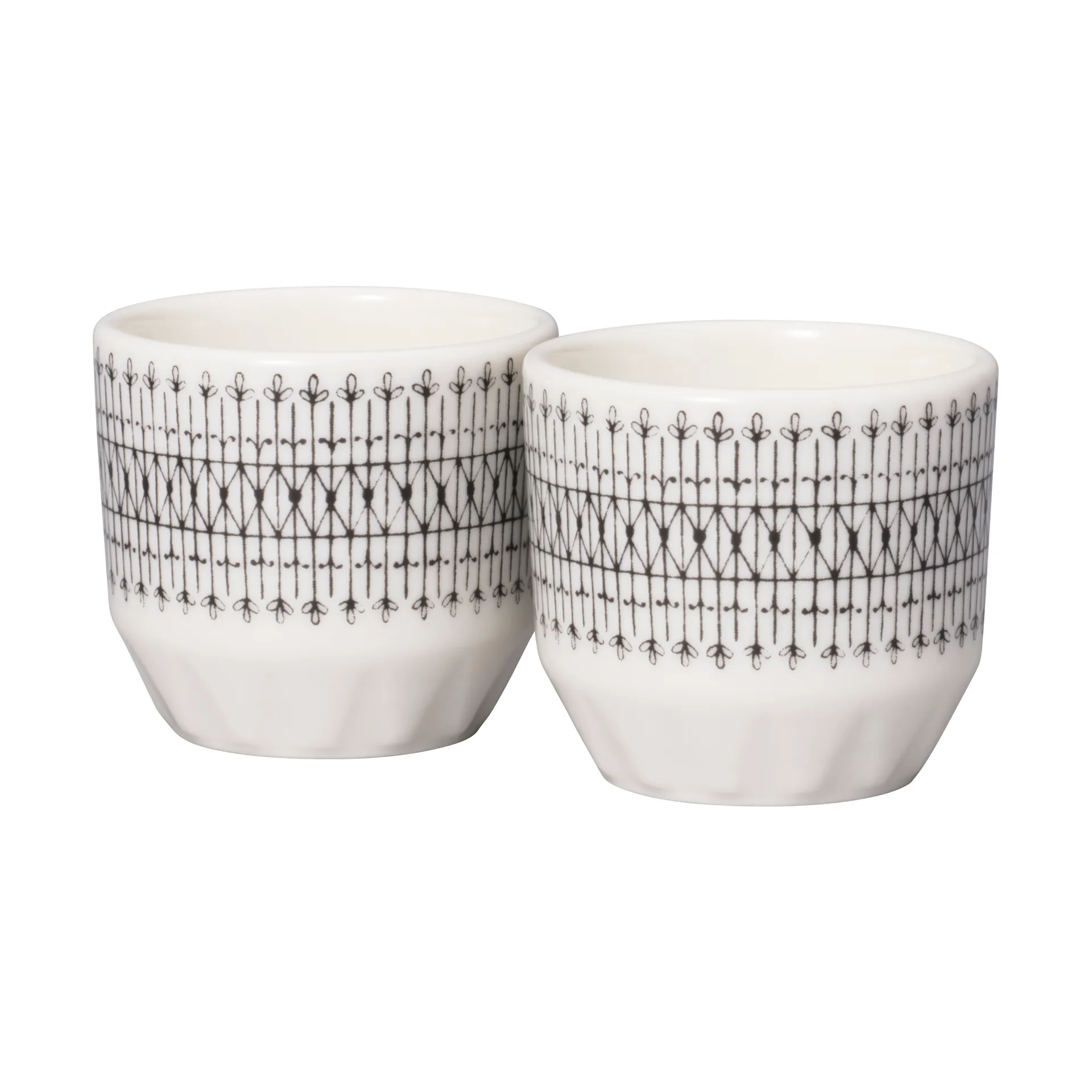Emilia egg cup 4 cl 2-pack, Black-white Arabia
