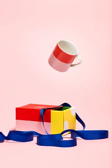 Vuokko mug 35 cl - 2-color pink-red - Arabia