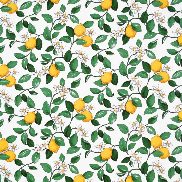 Citronlycka oilcloth, white Arvidssons Textil