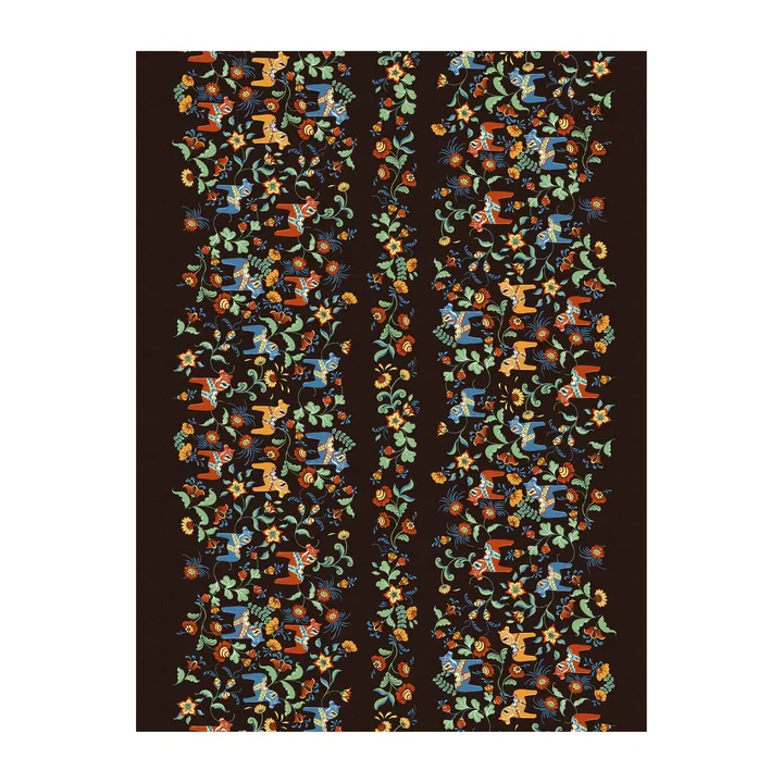 Leksand oilcloth - Black - Arvidssons Textil