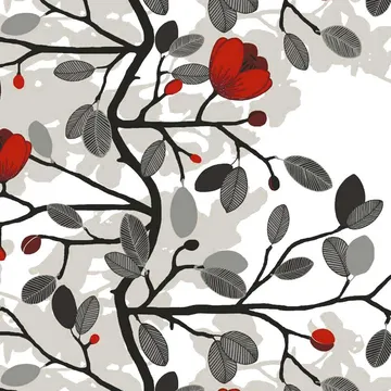 Ofelia oilcloth - red-brown - Arvidssons Textil