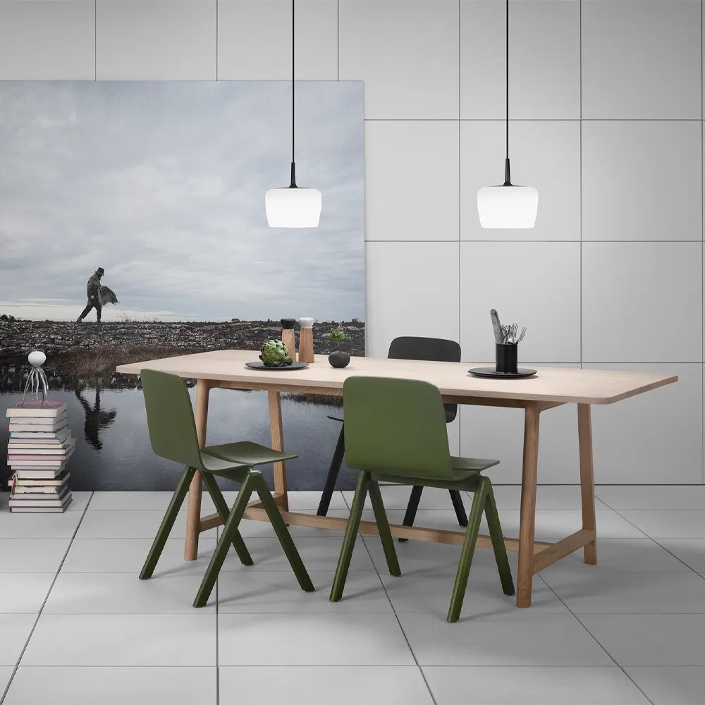 Riff Bowl pendant lamp, White, medium, led Ateljé Lyktan