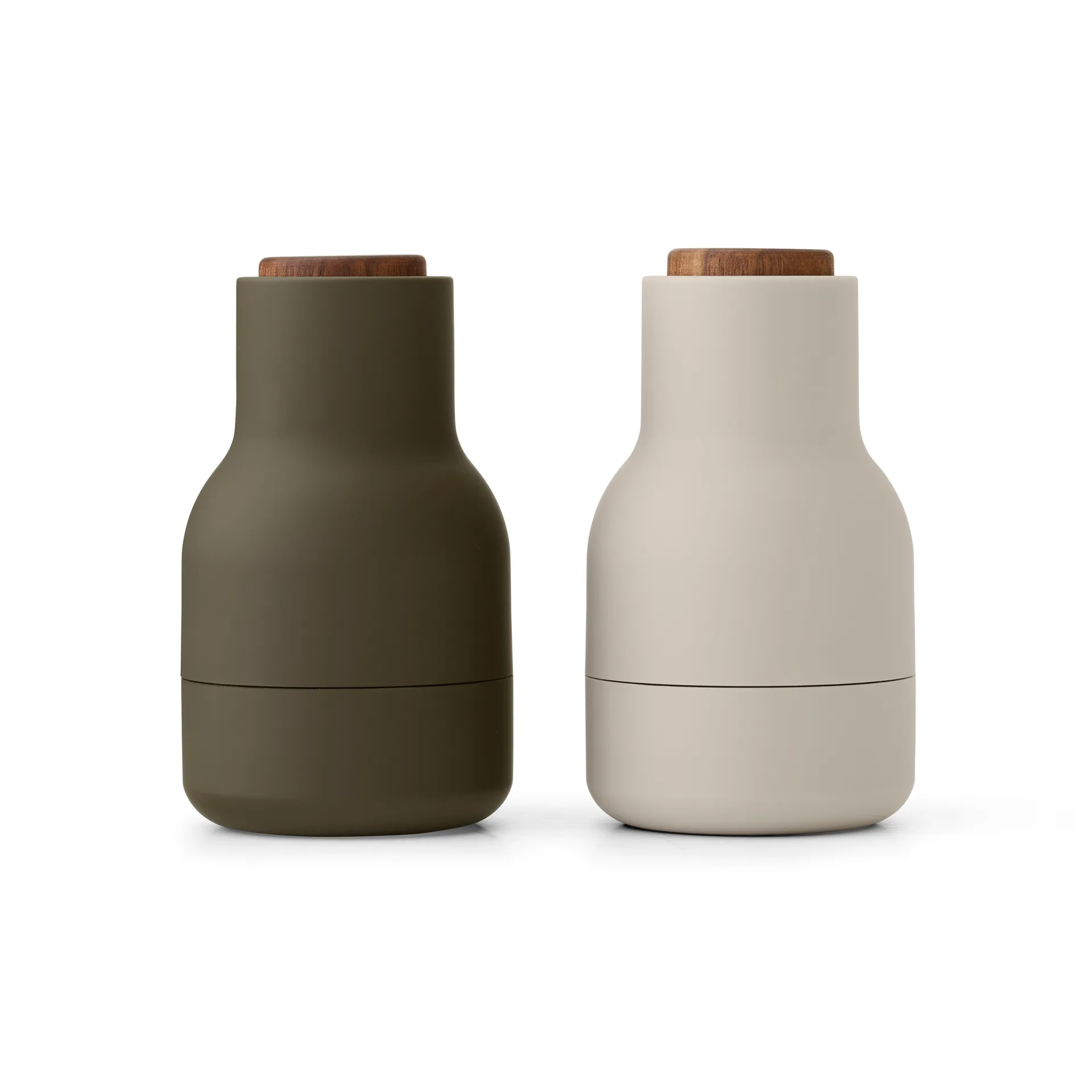 Bottle Grinder spice mill - small 2-pack, Hunting green-beige-walnut Audo Copenhagen