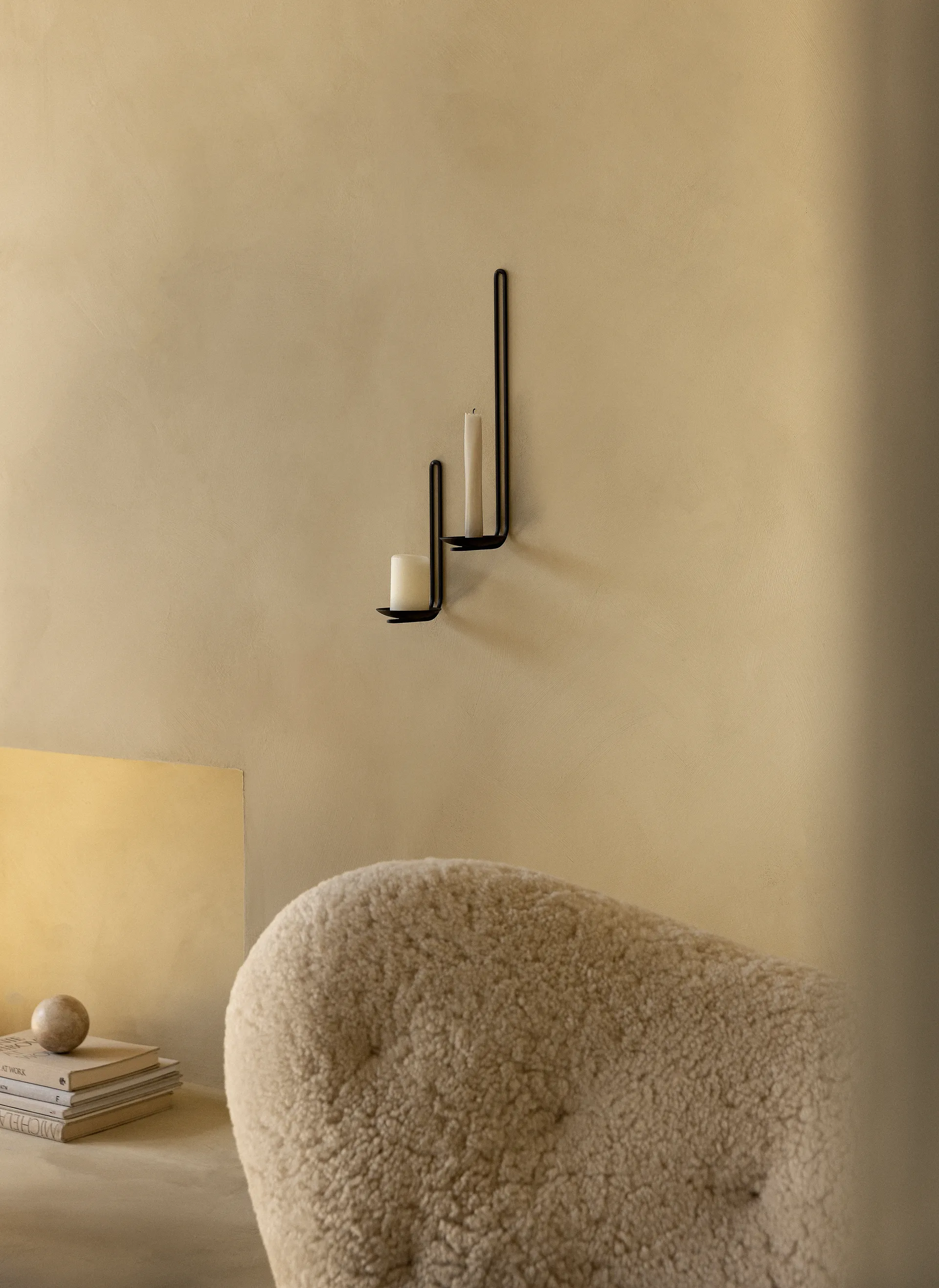 Clip tealight holder wall 20 cm, Black Audo Copenhagen