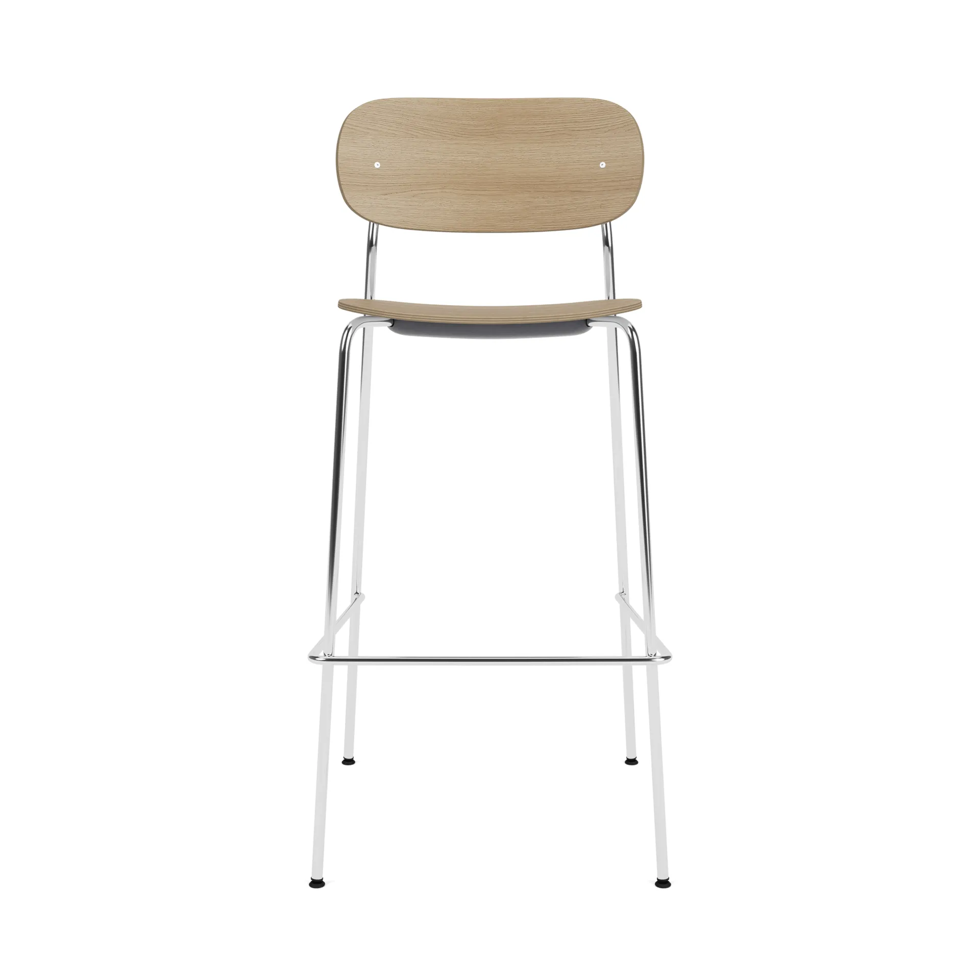 Co Bar Chair bar stool, Oak-chromed steel, 75 cm Audo Copenhagen