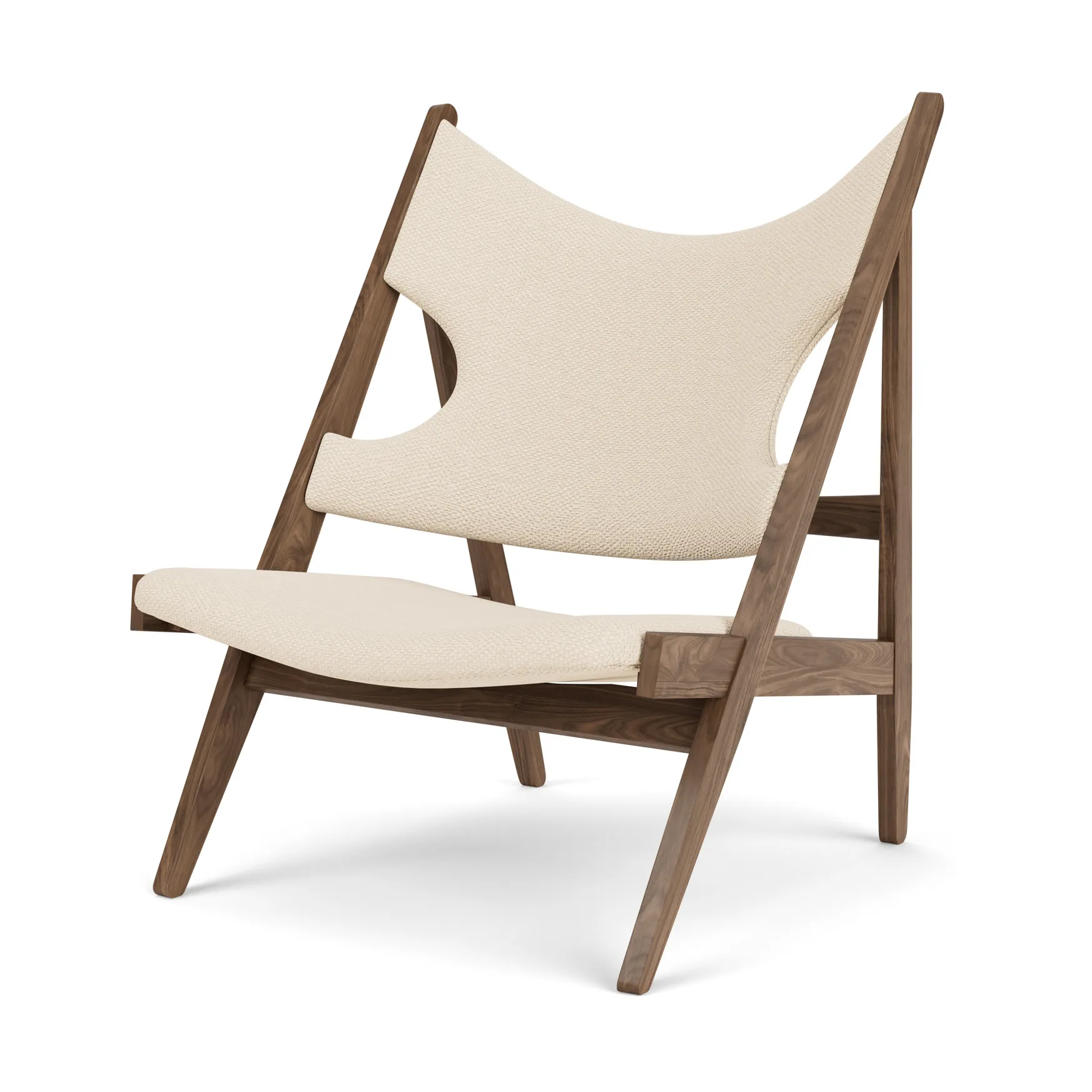 Knitting lounge armchair, Walnut-Logan Jasmine Audo Copenhagen